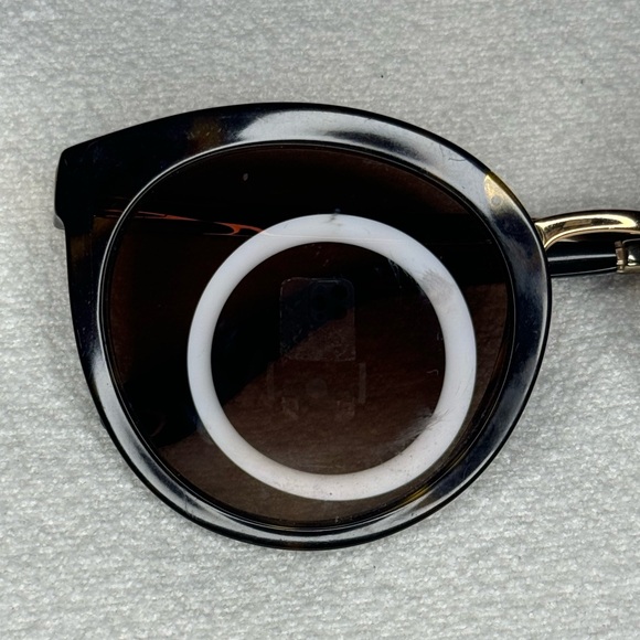 Used Dolce & Gabbana Brown Tortoise Shell Sunglasses with Gold Frame - Picture 3 of 4